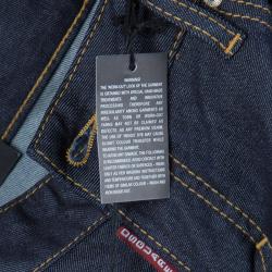 DSquared2 Indigo Dark Wash Denim Zip Detail Skinny Jeans M