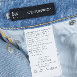 Pre Owned DSquared2 Indigo Light Wash Denim Zip Detail Skinny Jeans M