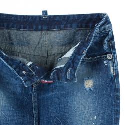 Dsquared2 Denim Distressed Mini Skirt M