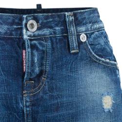 Dsquared2 Denim Distressed Mini Skirt M