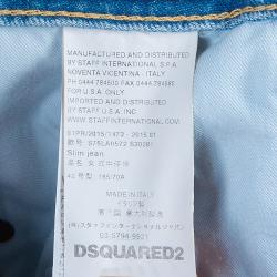 Dsquared2 Light Blue Distressed Denim Jeans M