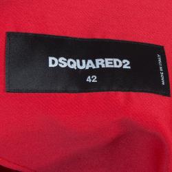 DSquared2 Red Notched Collar Blazer M