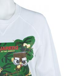 Dsquared2 White Graphic Print Sweatshirt S