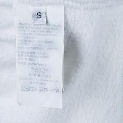 Dsquared2 White Graphic Print Sweatshirt S