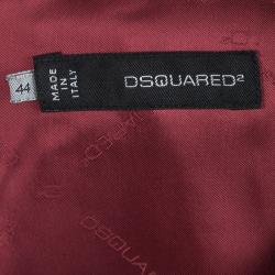 Pre Owned Dsquared2 Black Leather Trim Sleeveless Dress M