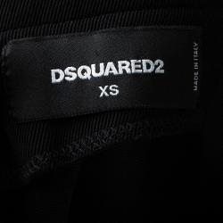 Pre Owned Dsquared2 Black Cross Front Detail Maxi Dress XS