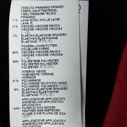 Pre Owned Dsquared2 Black Wool Goose Feather Detail Strapless Dress S