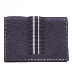 Dunhill Brown Leather Stripe Long Wallet with Card Holder