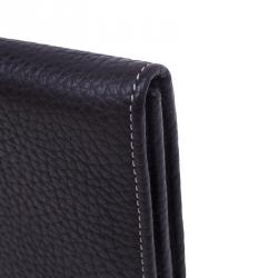 Dunhill Brown Leather Stripe Long Wallet with Card Holder