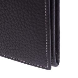Dunhill Brown Leather Stripe Long Wallet with Card Holder