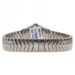 Pre Owned Ebel Mother of Pearl Stainless Steel Diamond Classic Women's Wristwatch 27MM
