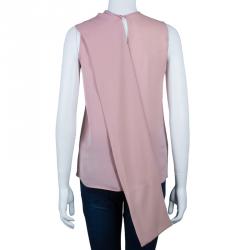 Elie Saab Blush Pink Lace Insert Sleeveless Top S