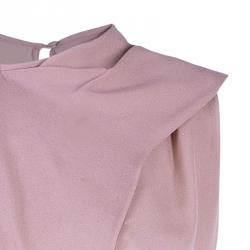 Elie Saab Blush Pink Lace Insert Sleeveless Top S