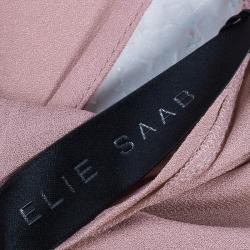 Elie Saab Blush Pink Lace Insert Sleeveless Top S