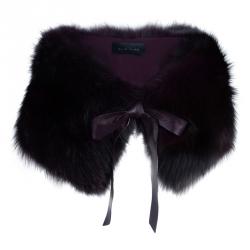 Elie Saab Amethyst Fox Fur Capelet OS