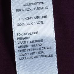 Elie Saab Amethyst Fox Fur Capelet OS