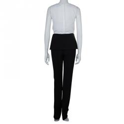 Elie Saab Black Peplum High Waist Trousers S