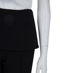 Elie Saab Black Peplum High Waist Trousers S