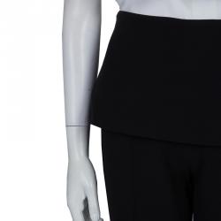 Elie Saab Black Peplum High Waist Trousers S