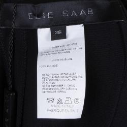 Elie Saab Black Peplum High Waist Trousers S