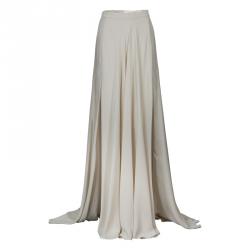 Elie Saab Ivory Double Slit Maxi Skirt M