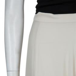 Elie Saab Ivory Double Slit Maxi Skirt M