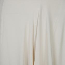 Elie Saab Ivory Double Slit Maxi Skirt M