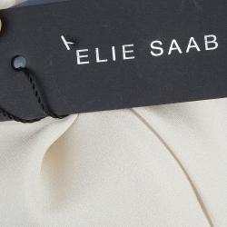 Elie Saab Ivory Double Slit Maxi Skirt M