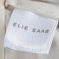 Elie Saab Ivory Double Slit Maxi Skirt M