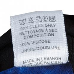 Pre Owned Elie Saab Black Floral Print Dress S