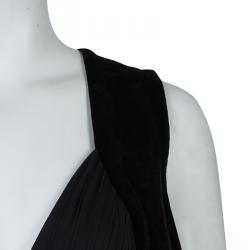 Pre Owned Elie Saab Black Crossback Empire Line Gown M