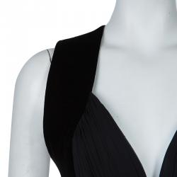 Pre Owned Elie Saab Black Crossback Empire Line Gown M