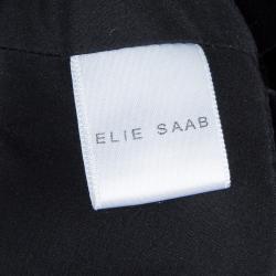 Pre Owned Elie Saab Black Crossback Empire Line Gown M