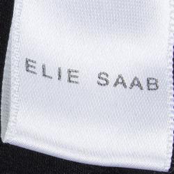 Pre Owned Elie Saab Black Lace Long Sleeve Gown S