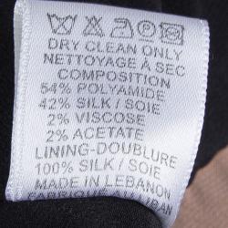 Pre Owned Elie Saab Black Lace Long Sleeve Gown S