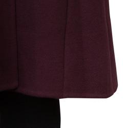 Elie Saab Burgundy Cashmere Coat M