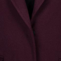 Elie Saab Burgundy Cashmere Coat M