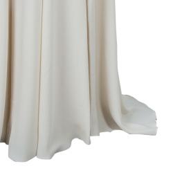 Pre Owned Elie Saab Ivory Double Slit Maxi Skirt M