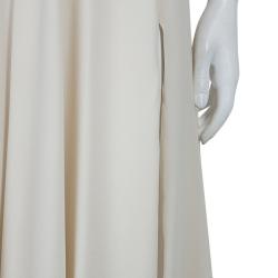 Pre Owned Elie Saab Ivory Double Slit Maxi Skirt M