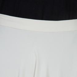 Pre Owned Elie Saab Ivory Double Slit Maxi Skirt M