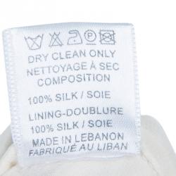 Pre Owned Elie Saab Ivory Double Slit Maxi Skirt M