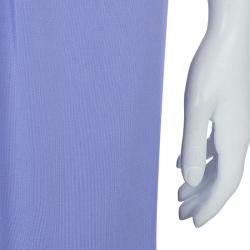 مملوكة مسبقًا Elie Saab Lilac Knit Gathered Maxi Dress L