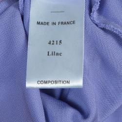 مملوكة مسبقًا Elie Saab Lilac Knit Gathered Maxi Dress L