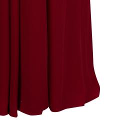 Elie Saab Red Off Shoulder Draped Evening Gown S