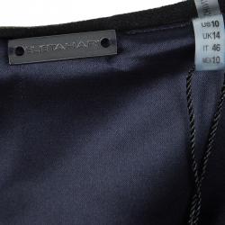 Pre Owned Elie Tahari Navy Yard Silk Beverly Sheath Dress L