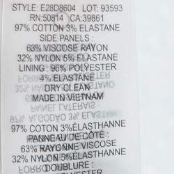 Pre Owned Elie Tahari Monochrome Printed Zip Front Sleeveless Mercer Dress M