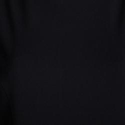 Pre Owned Elie Tahari Black Short Sleeve Half Peplum Sybil Dress M