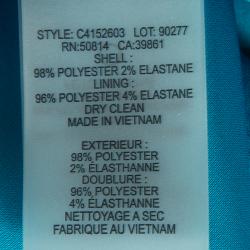 Pre Owned Elie Tahari Black Short Sleeve Half Peplum Sybil Dress M