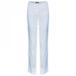 Pre Owned Elie Tahari White Textured Pants M