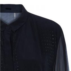 Pre Owned Elie Tahari Black Embellished Shirt XL
